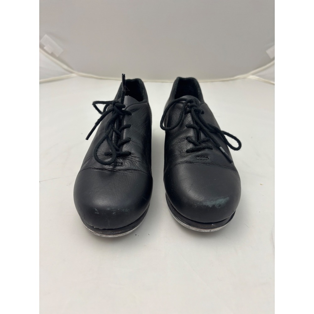 Capezio Cadence CG19 Black Leather Tap Shoes Tele Tone Taps Womens 8.5 M